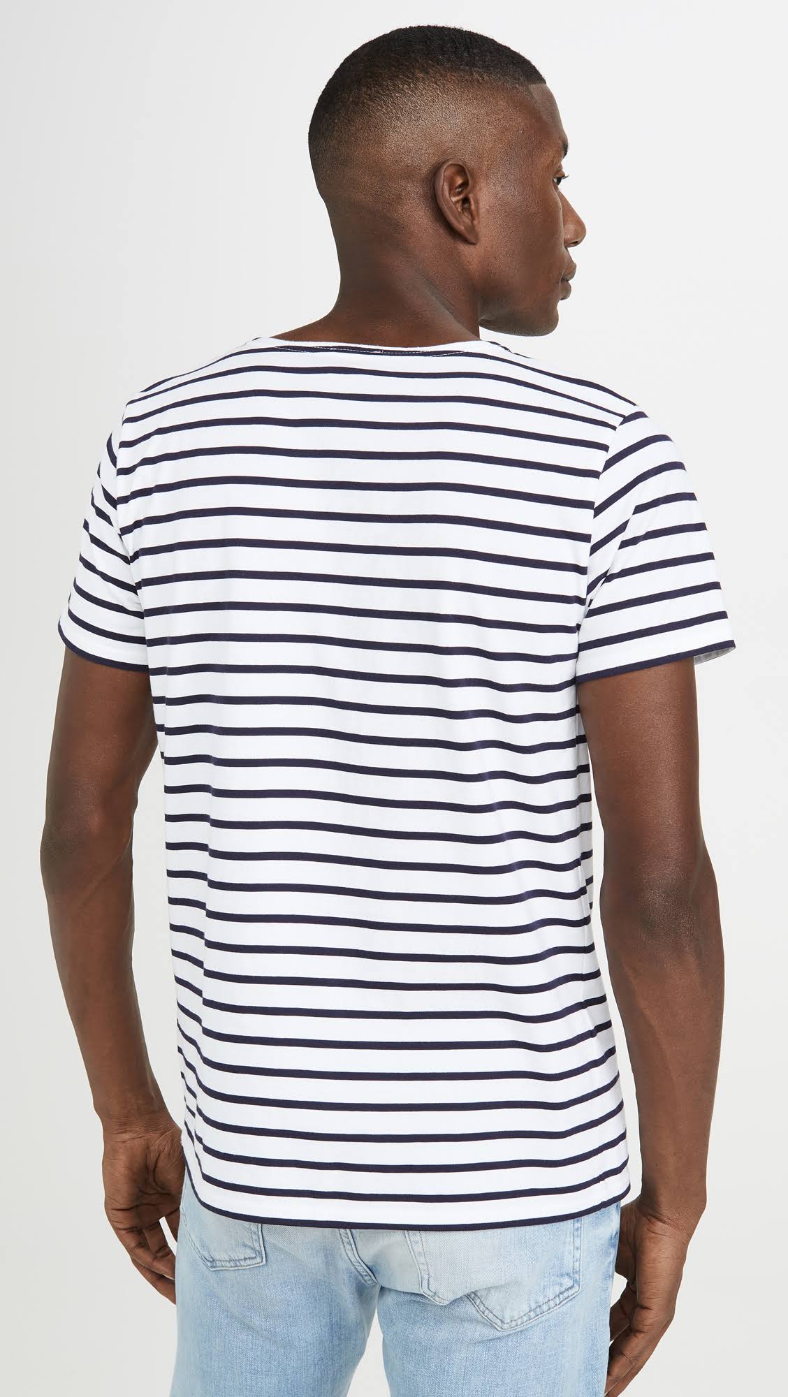 Navy White Mariniere Tee Z3731