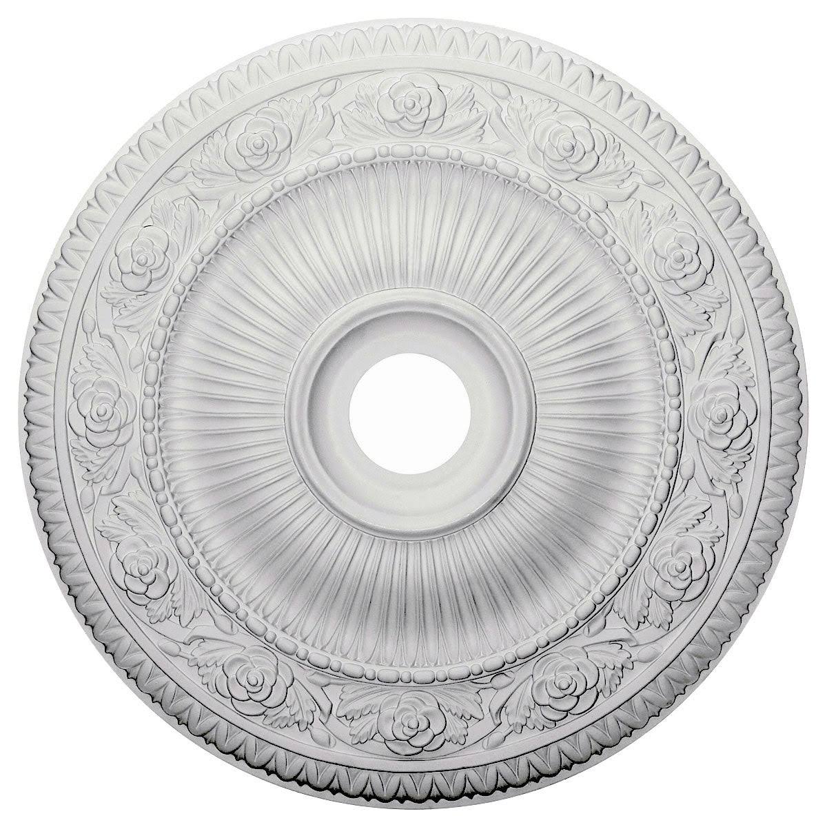 24 1/4x22OD x 3 7/8x22ID x 2x22P Hand-Painted Bronze Ceiling Medallion K764