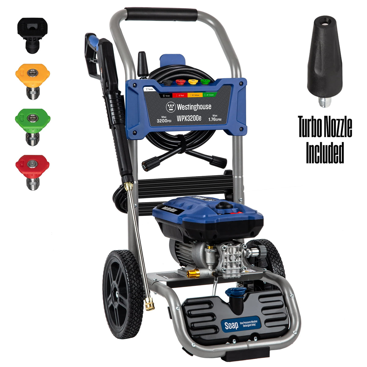 Electric Pressure Washer 2500-PSI 1.76-GPM 5 Nozzles S245