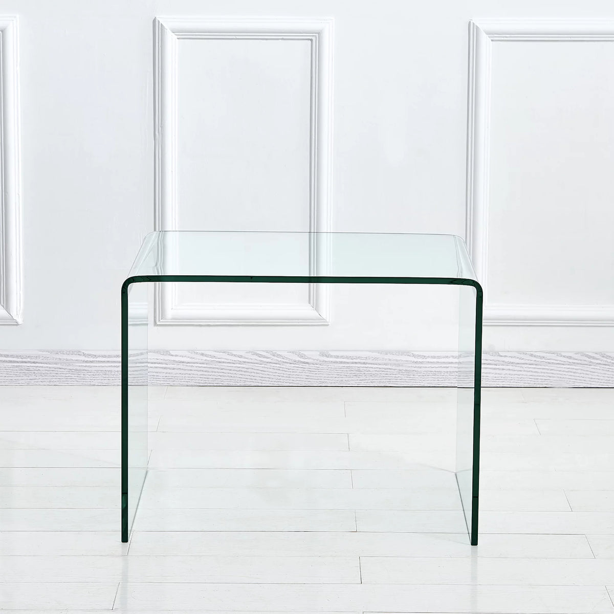 Small Clear Tempered Glass End Table S185636