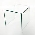 Small Clear Tempered Glass End Table S185636