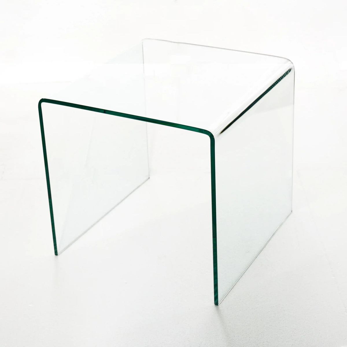Small Clear Tempered Glass End Table S185636