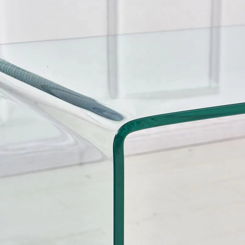 Small Clear Tempered Glass End Table S185636
