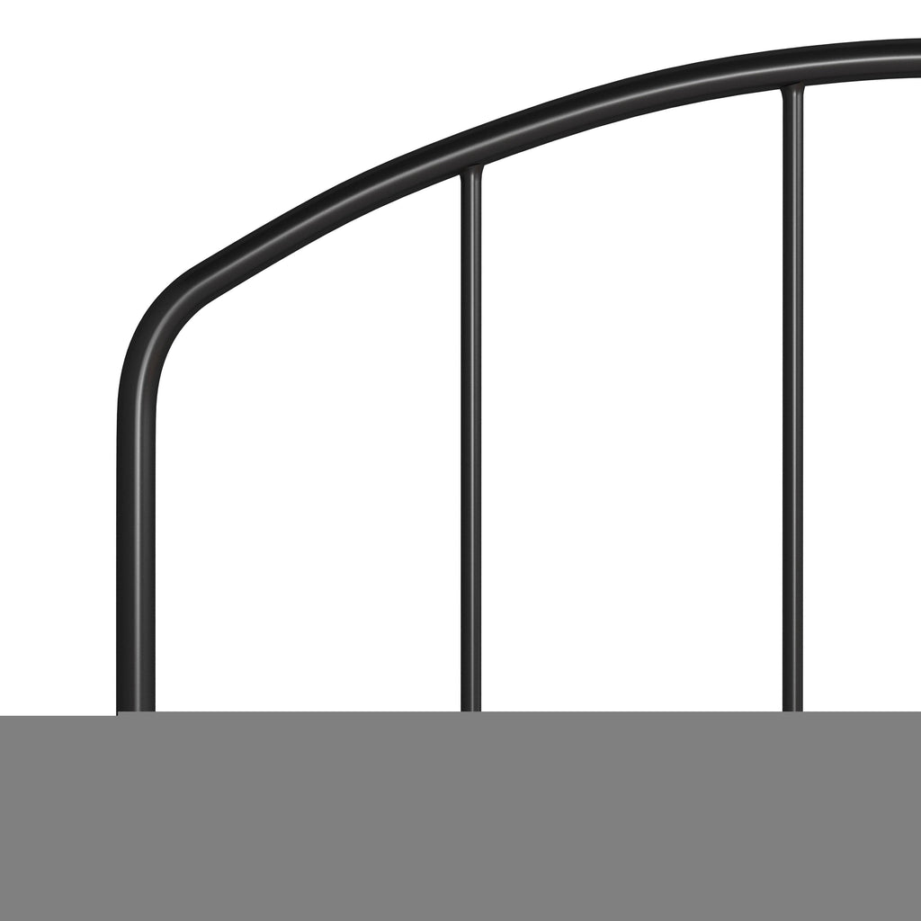 Black Metal Bed with Arched Spindle Design Queen J965