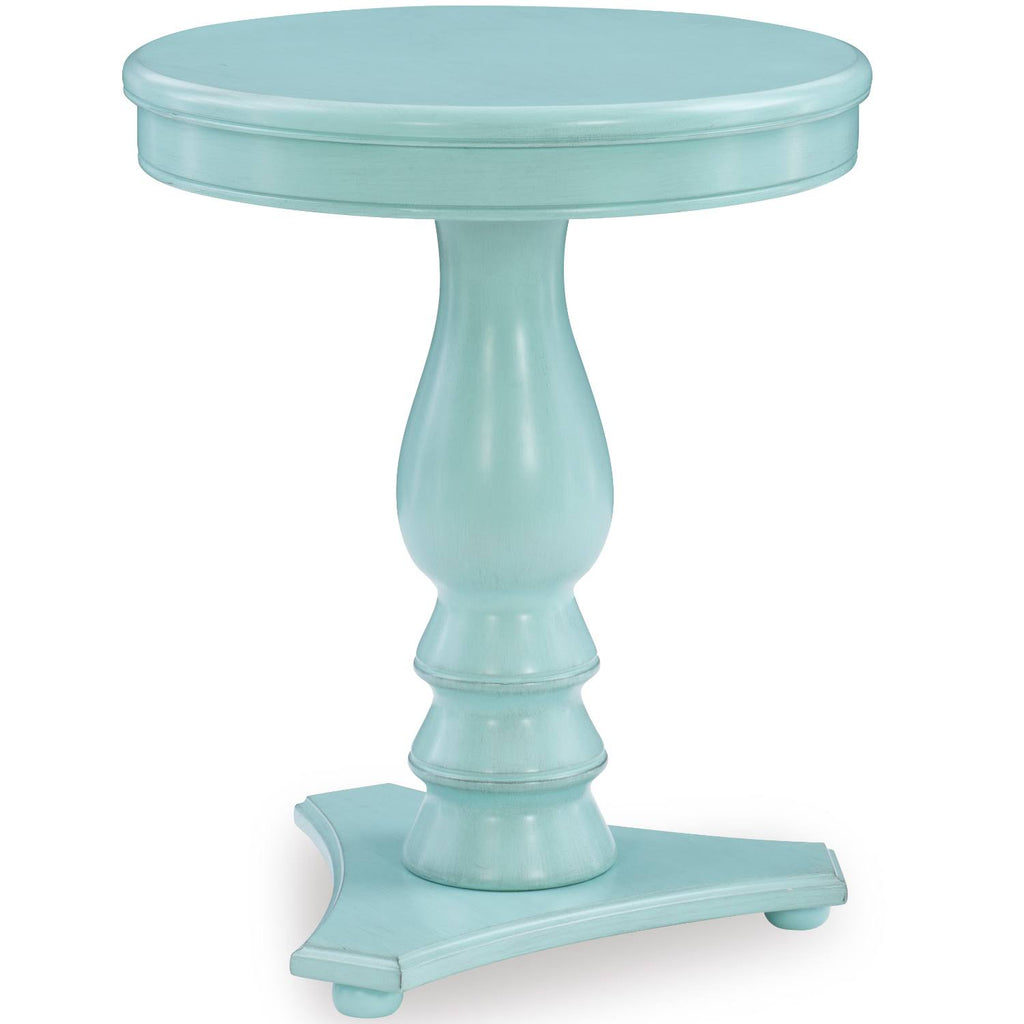 Teal Blue Round Accent Side Table T7921