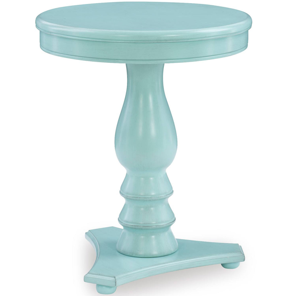 Teal Blue Round Accent Side Table T7921