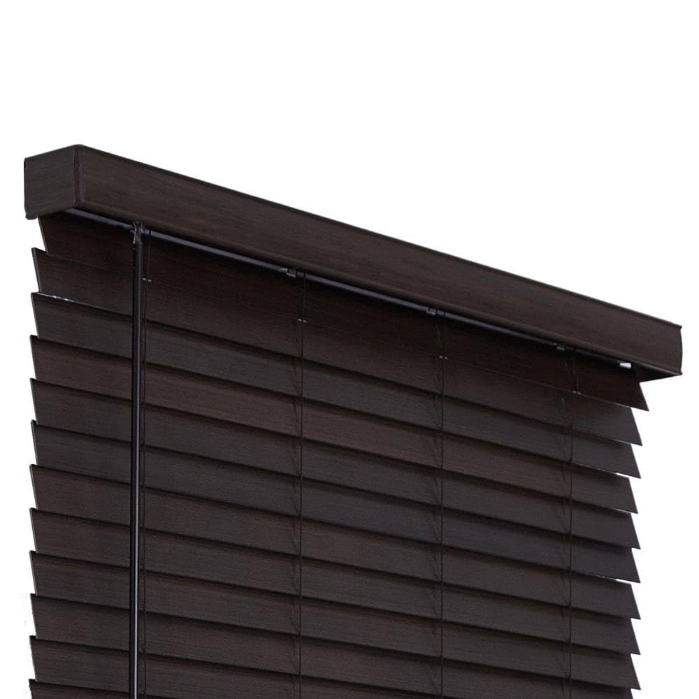 Walnut Faux Wood Room Darkening Horizontal Blinds Z15272