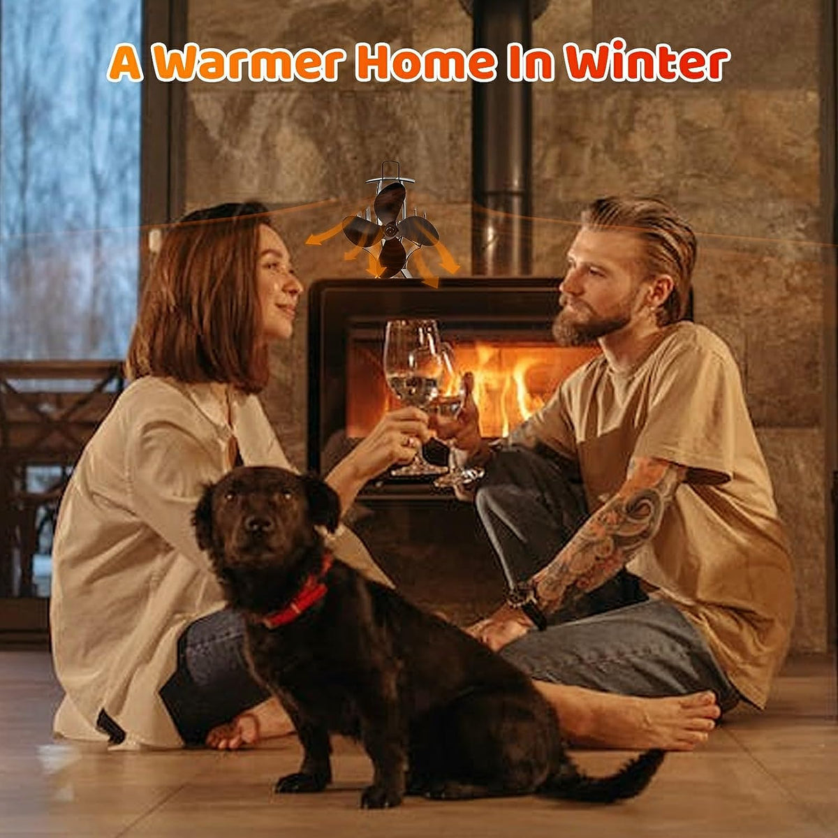 Wood Stove Fan with Additional Bracket H84976