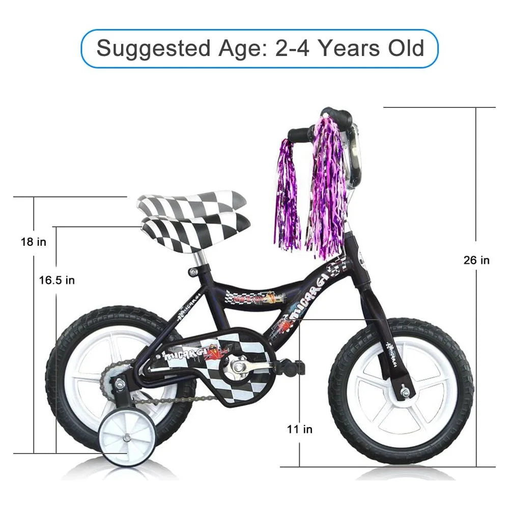 12 Kid's Beginner Bicycle Foam Tire Black C897