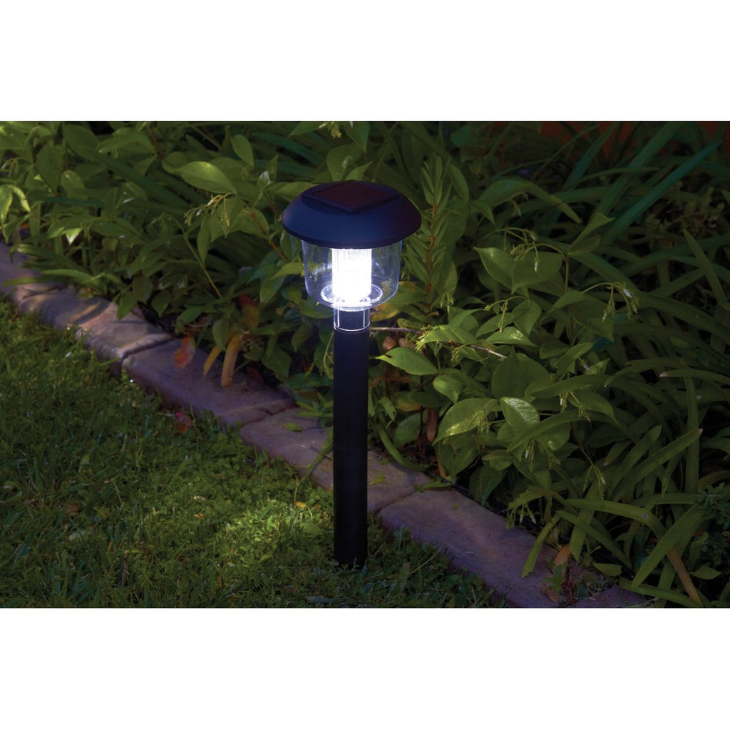 Solar LED Matte Black Pathway Lights, 4 Pack U726