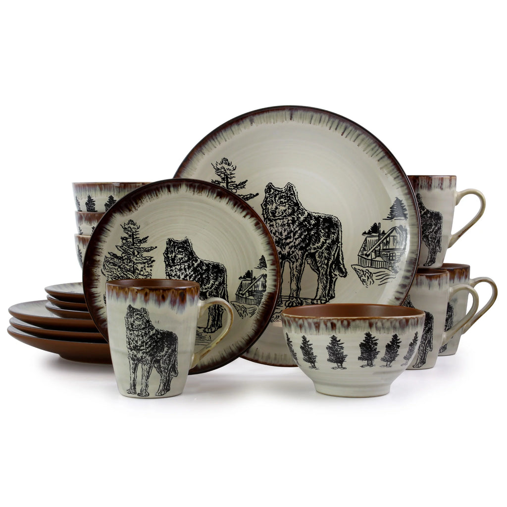 16 Piece Stoneware Dinnerware Set T892661