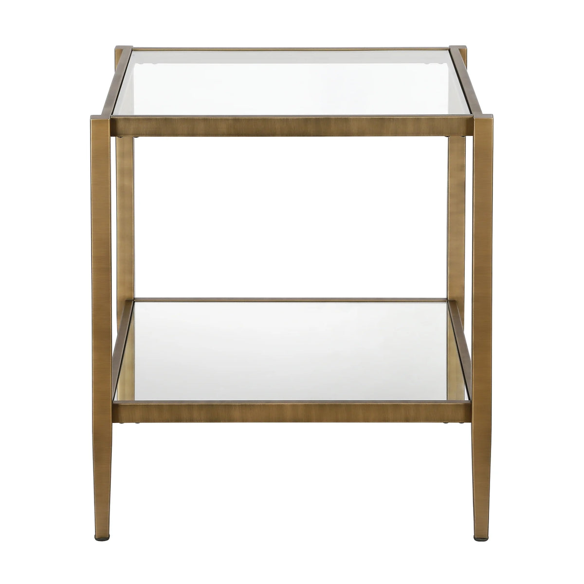 Brass Metal/Glass Side Table P139811