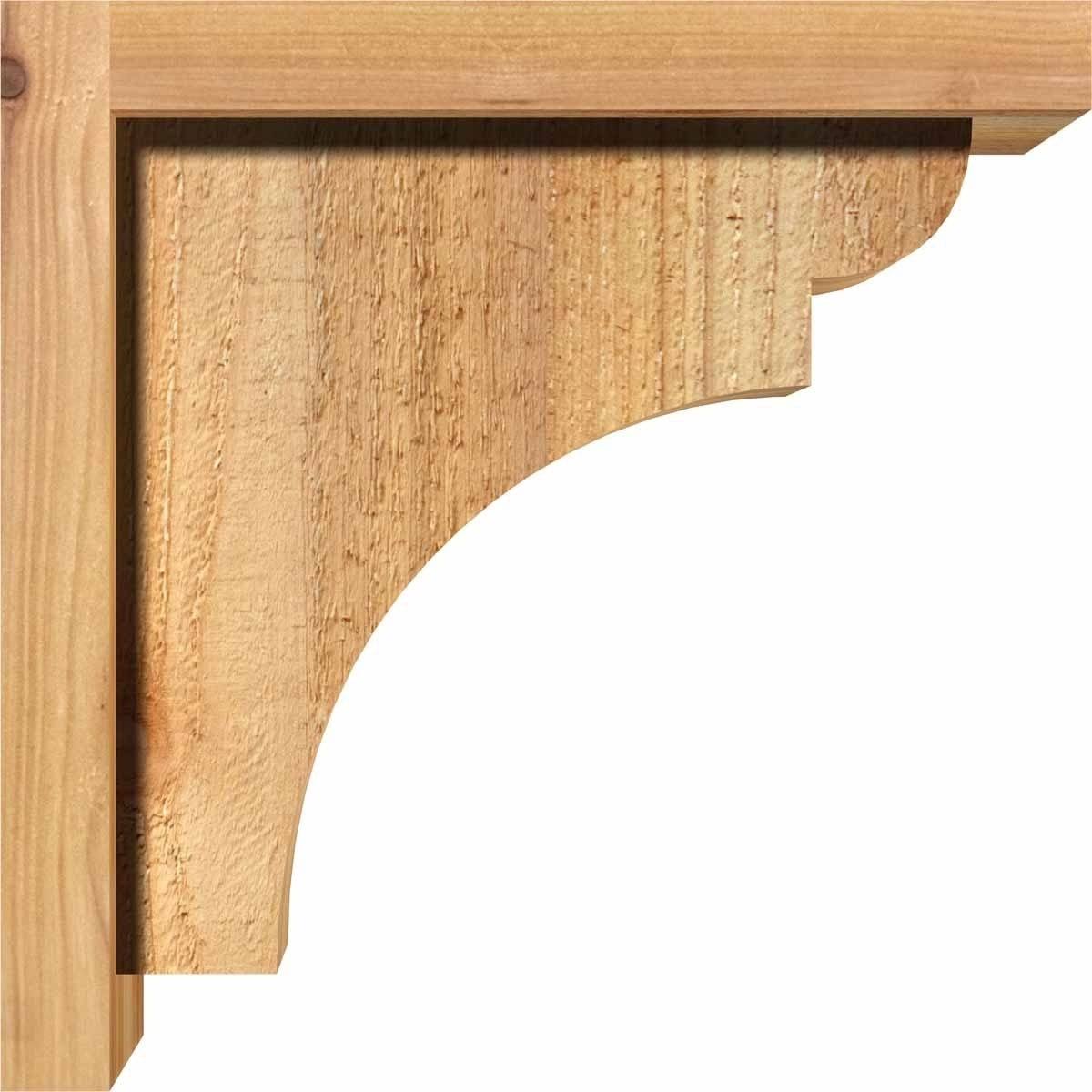 8x22W x 12x22D x 24x22H Western Red Cedar Corbel with Backplate R594