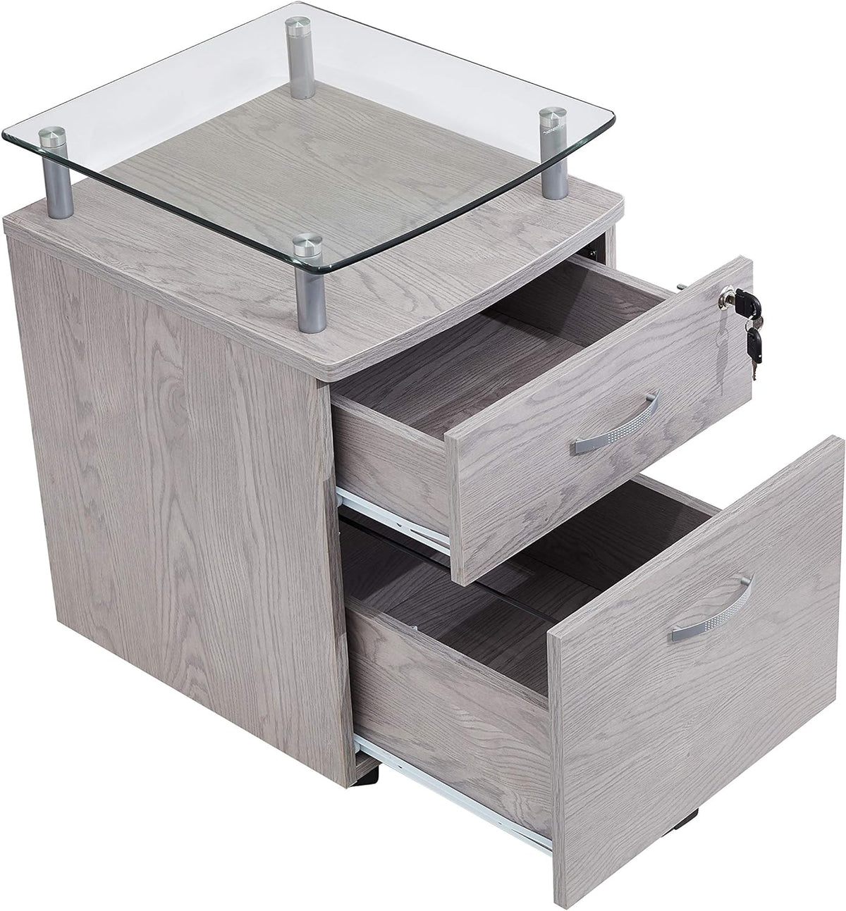 Gray Rolling File Cabinet A405