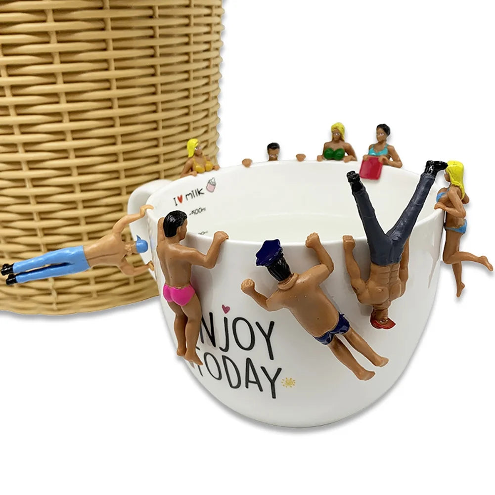 8Pcs Mini Simulated People Dollhouse Pendant Decor D93239