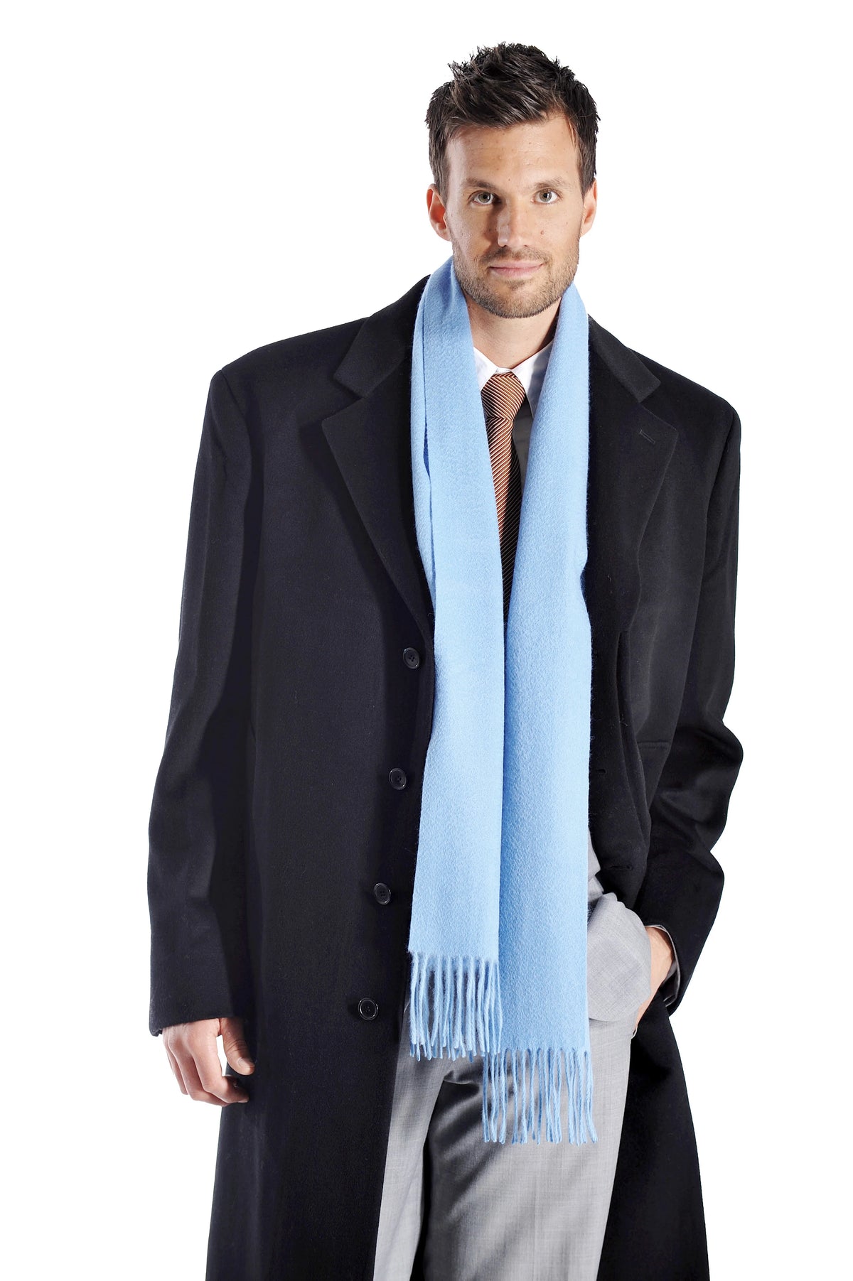100% Pure Cashmere Unisex Scarf Off White 12" x 60" G1671