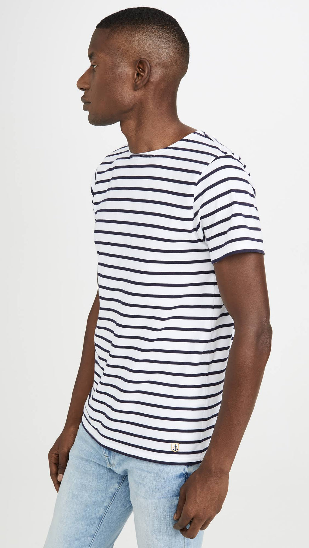 Navy White Mariniere Tee Z3731