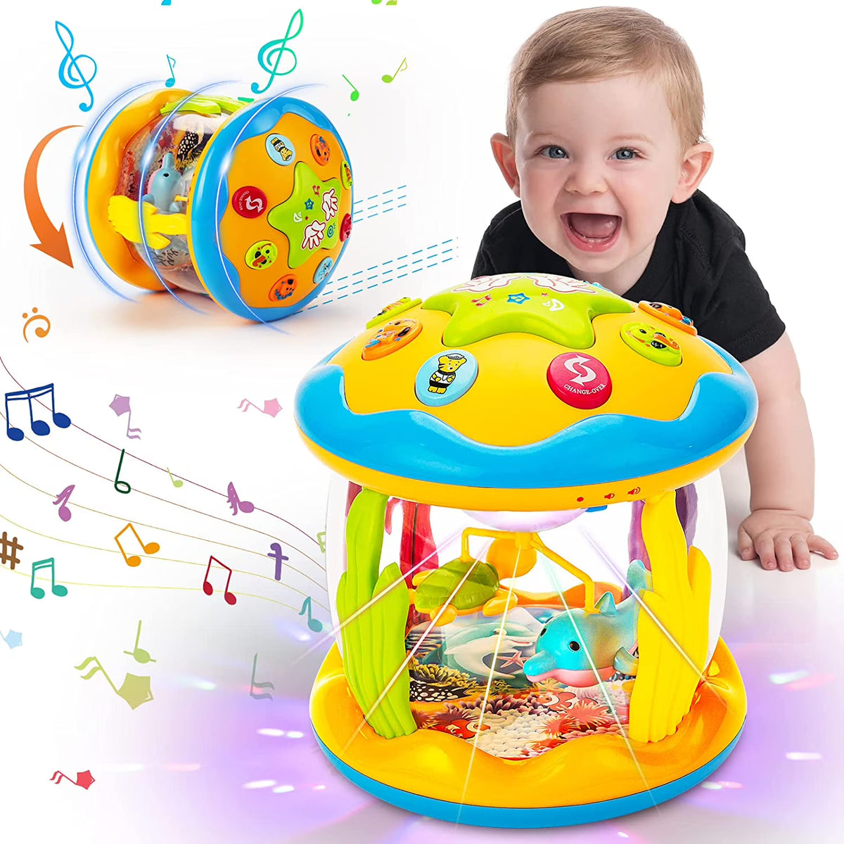 Musical Ocean Rotating Light Up Baby Toys M104