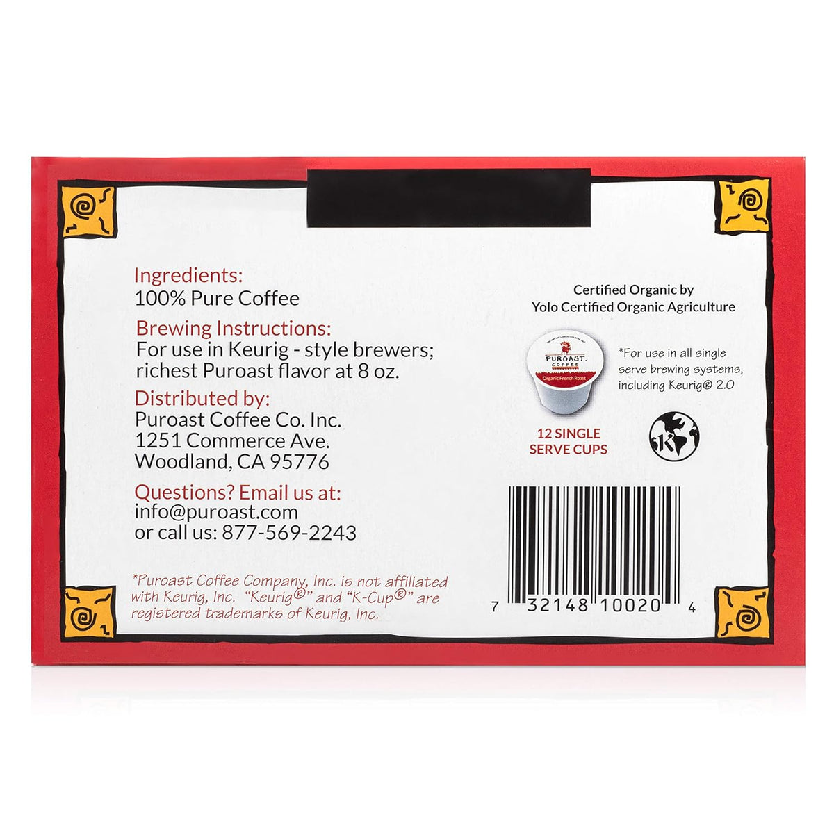 Vanilla Nut Low Acid Coffee Single-Serve Pods, 72 Count Pack of 2 B2428