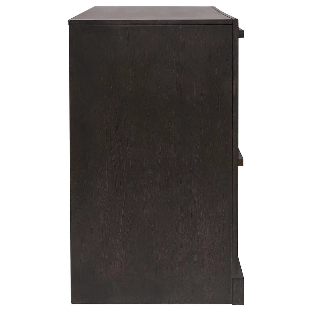 Black and Walnut 4-drawer Dresser X727