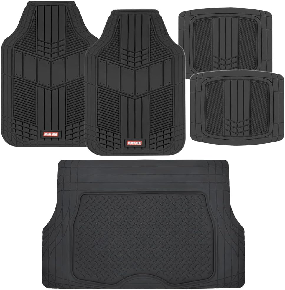Gray Rubber Auto Floor Mats with Cargo Trunk Liner R5367