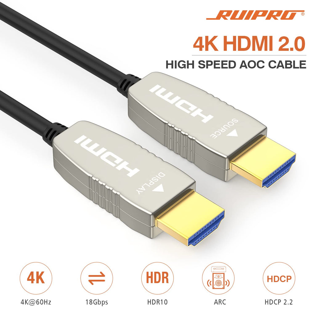 HDMI Fiber Optic Cable 20 feet 4K60HDR HDMI2.0b V138