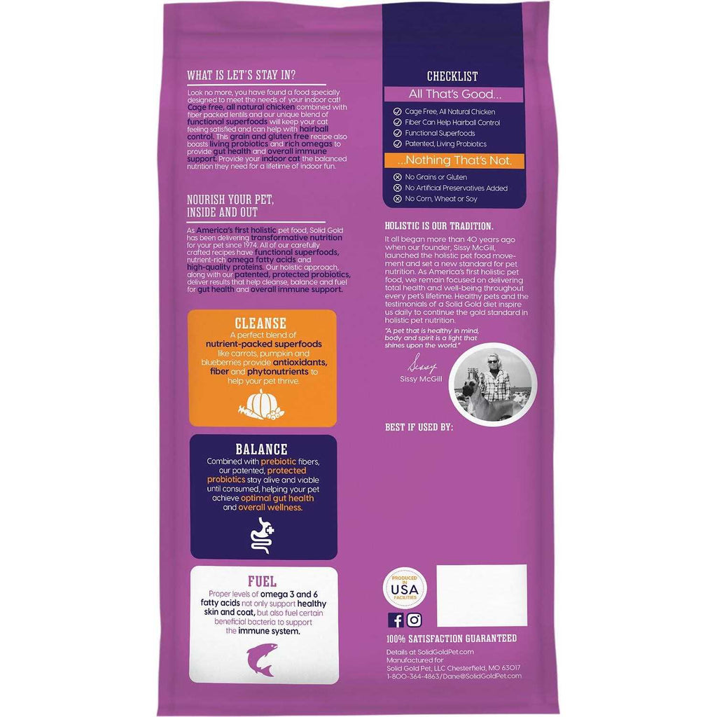 Solid Gold Indoor Lentil & Apple Recipe Grain-Free Dry Cat Food R993292