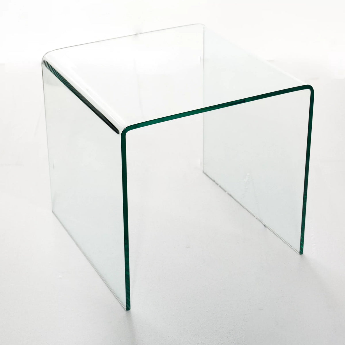 Small Clear Tempered Glass End Table S185636