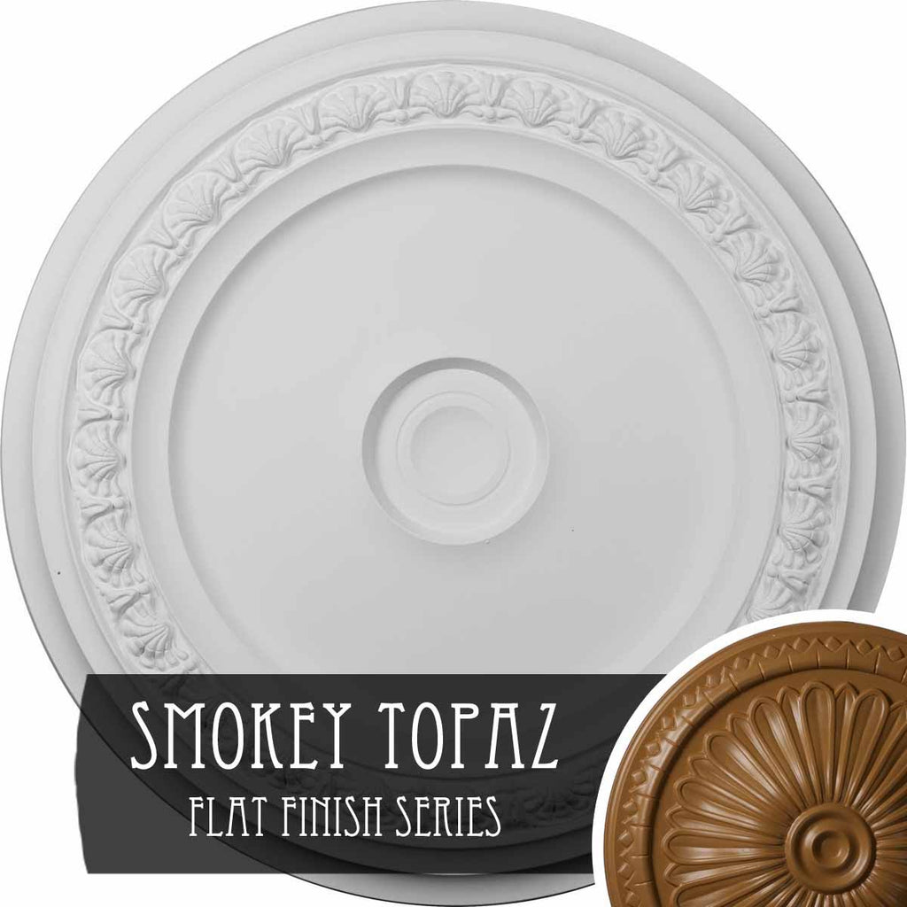 31 1/8x22OD x 1 1/2x22P Ceiling Medallion Hand-Painted Smokey Topaz W16050